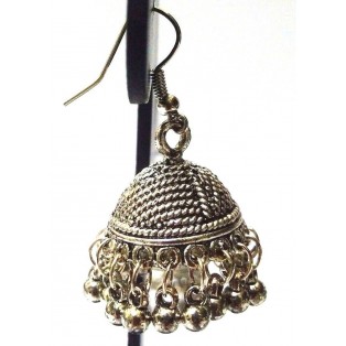 Silver Oxidized Earring Ethnic Imitation Tradition Jewelry Hook Dangle Drop EA32